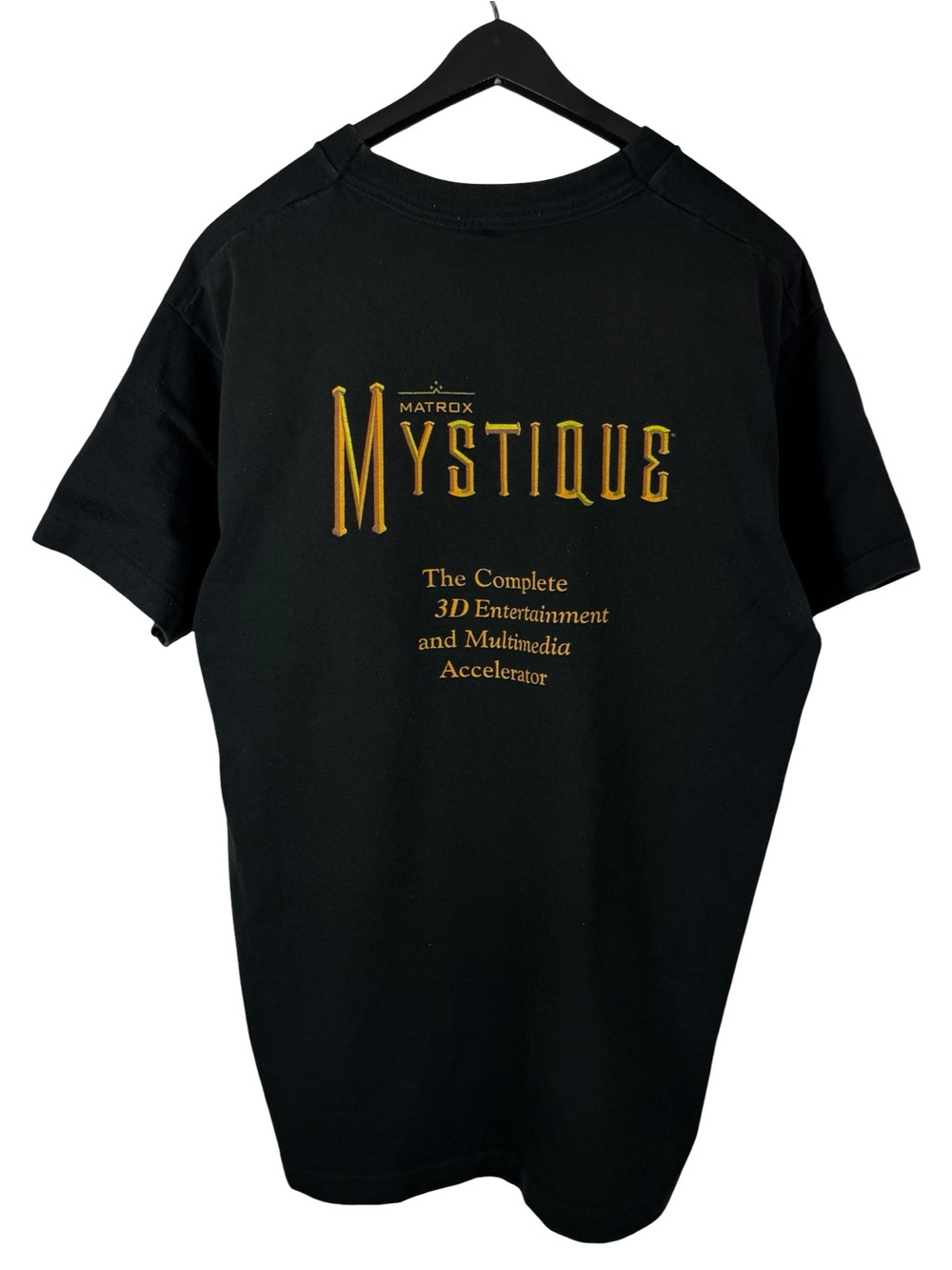 Vintage 90s Matrox Mystique 3D Entertainment Tech Promo Graphic Shirt Size XL